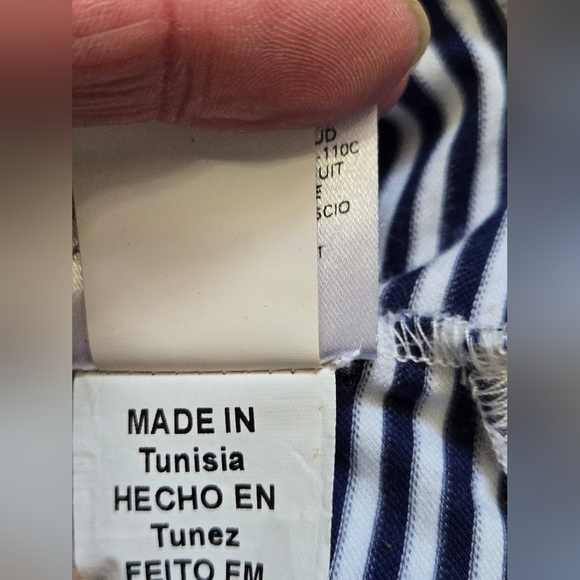 Love Moschino Navy and White Striped Lightweight Cotton VNeck Dress. Size 2 - Picture 6 of 9